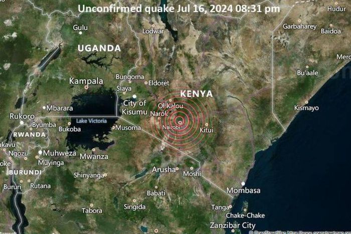Parts of Nairobi experience an earthquake with a magnitude of 4.2