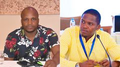 A collage of Lang'ata MP Jalang'o and Trans Nzoia Senator Allan Chesang