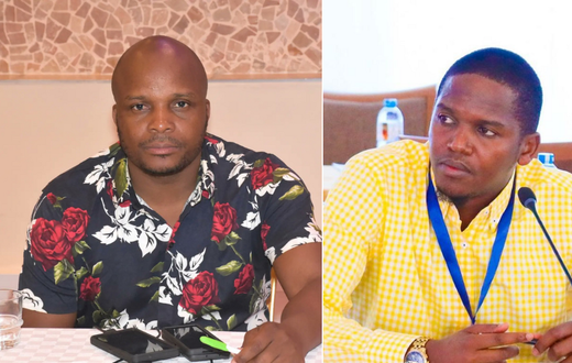 A collage of Lang'ata MP Jalang'o and Trans Nzoia Senator Allan Chesang