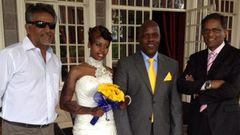 Elias Makori during their wedding
