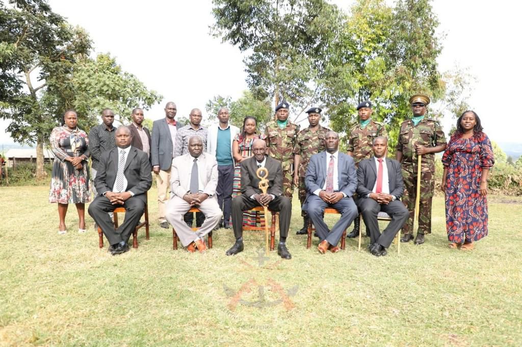 KDF officers visited Lieutenant Colonel (Rtd) Joshua Korigo Barno, the 1st Kenyan to head a military unit