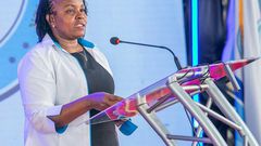 Data Protection Commissioner Immaculate Kassait during the Data Privacy Day in Kisumu on January 26, 2024