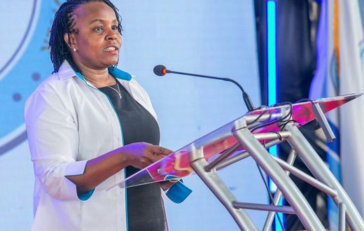 Data Protection Commissioner Immaculate Kassait during the Data Privacy Day in Kisumu on January 26, 2024