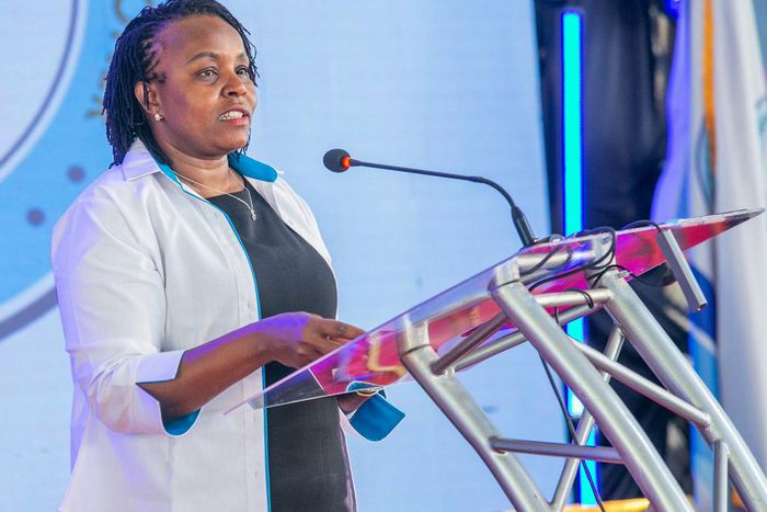 Data Protection Commissioner Immaculate Kassait during the Data Privacy Day in Kisumu on January 26, 2024