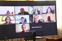 President William Ruto in a virtual meeting with TikTok CEO Shou Zi Chew