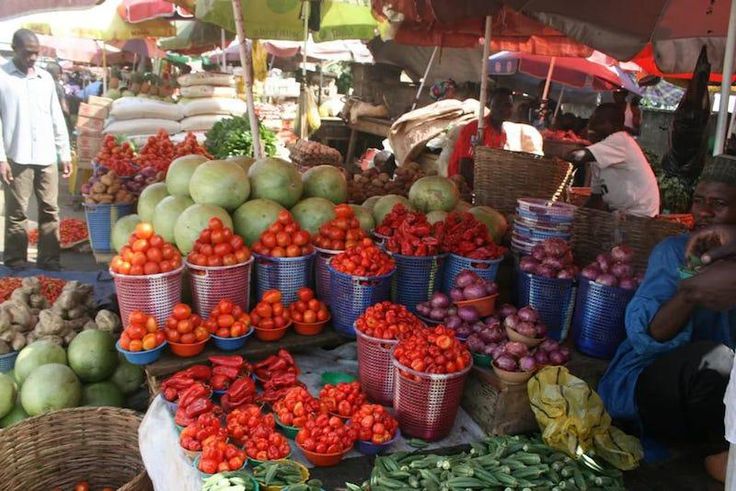 A food market in Nigeria