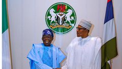 President Muhammadu Buhari and President-elect, Asiwaju Bola Tinubu. [Facebook:BuhariSallau]
