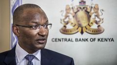 Patrick Njoroge, governor of Kenya's central bank, speaks during a news conference at the central bank headquarters in Nairobi, Kenya, on Tuesday, Sept. 19, 2017. Photographer: Luis Tato/Bloomberg via Getty Images