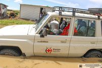 Kenya Red Cross & government officials visit displaced residents in Nyando, Kisumu county