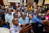 DP Rigathi Gachagua interacts with a section of the more than 400 members of the Diaspora Community in Kigali, Rwanda on Saturday night