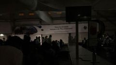 File image of passengers stranded at JKIA when the airport was affected by a blackout in August