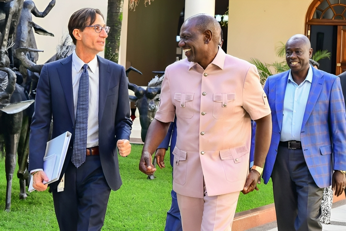 President William Ruto with World Bank Kenya Director Keith Hansen at State House, Nairobi
