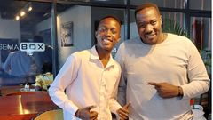 Willis Raburu  with MC Gogo