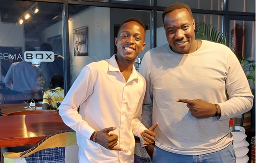 Willis Raburu  with MC Gogo