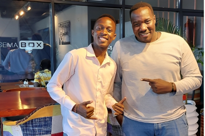 Willis Raburu  with MC Gogo