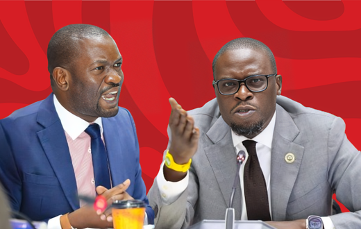 A collage of Senator Edwin Sifuna and Governor Johnson Sakaja
