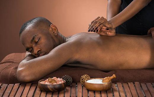 A man getting a massage