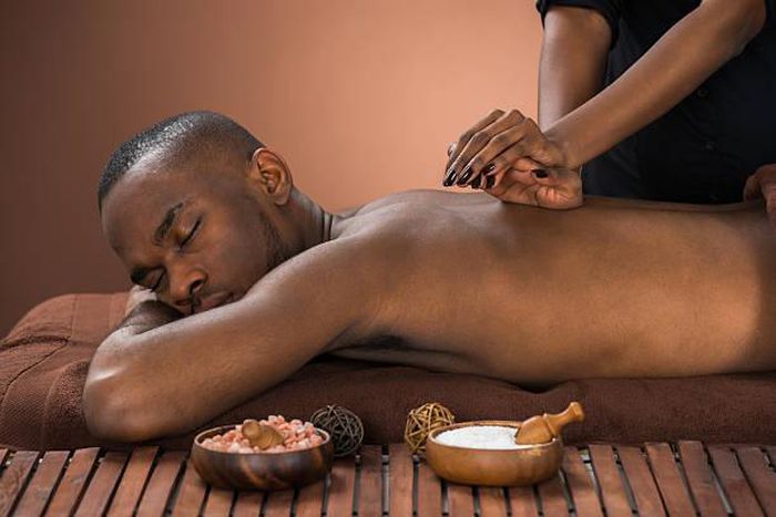 A man getting a massage