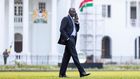 President William Ruto taking a phone call at State House, Nairobi