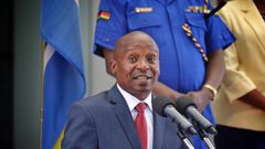 Interior CS Kithure Kindiki speaking at Harambee House Annex in Nairobi