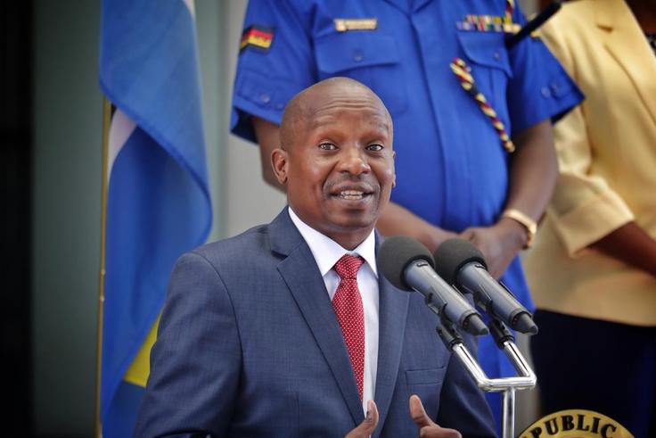 Interior CS Kithure Kindiki speaking at Harambee House Annex in Nairobi