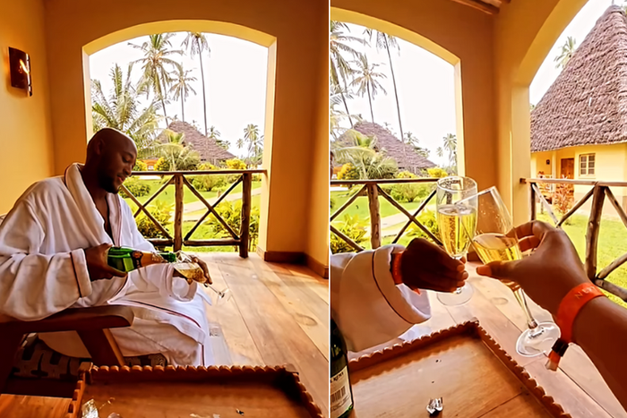 Stephen Letoo and his wife Iren on honeymoon