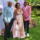 Lang'ata MP Jalango poses with Kamene Goro and DJ Bonez during their wedding ceremony
