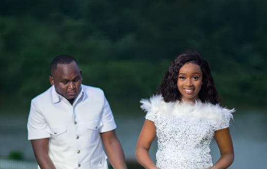 Commentator 254 and his girlfriend Moureen Ngingi