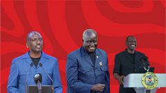 A collage of President William Ruto and former Zambia President Kenneth Kaunda