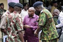 Interior CS Kithure Kindiki with security officers in Samburu County