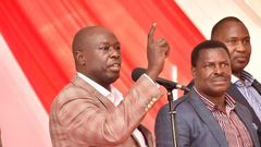 Deputy President Rigathi Gachagua speaks during a past ceremony in Tharaka Nith County on March 12, 2023