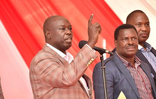Deputy President Rigathi Gachagua speaks during a past ceremony in Tharaka Nith County on March 12, 2023