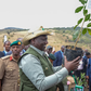 President William Ruto preparing to plant a tree in Ngong forest during the launch of the National Program for Accelerated Forestry and Rangelands restoration on December 21, 2022.