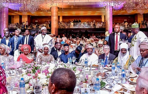 Dignitaries attending the wedding of ythe daughter of Africa's richest man, Aliko Dangote