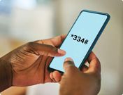 A person using their phone