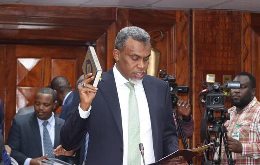 Noordin Haji during his vetting in the National Assembly on May 30, 2023