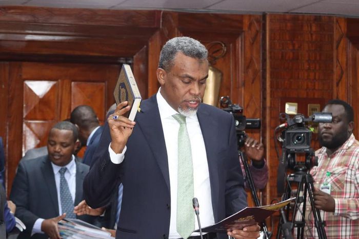 Noordin Haji during his vetting in the National Assembly on May 30, 2023