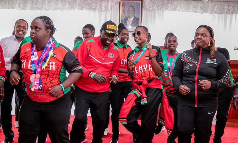 Deputuy President Rigathi Gachagua when he hosted the Special Olympics team