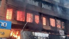 Sunbeam along Mfangano Street which was set on fire during the anti-finance bill protests