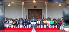President William Ruto addresses media briefing at State House on June 26, 2024