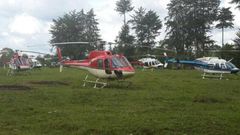 Choppers packed at a past political event in Kenya. (kenyastockholm.)