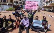 Young people protesting against corruption and human rights abuse in Kampala Uganda on July 23, 2024 (Source -X)