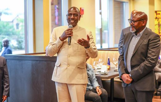 President William Ruto visited Swahili Village in New Jersey, a Kenyan restaurant run by businessman Kevin Onyona on September 17, 2023