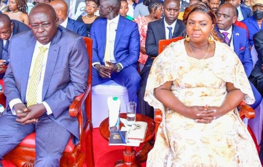 Deputy President Rigathi Gachagua with second lady, Pastor Dorcas Gachagua at a past event