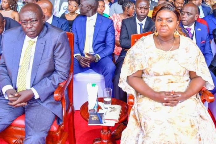 Deputy President Rigathi Gachagua with second lady, Pastor Dorcas Gachagua at a past event