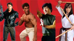 Arnold Schwarzenegger, Jean-Claude Vandamme, Jackie Chan and Cynthia Rothrock