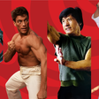Arnold Schwarzenegger, Jean-Claude Vandamme, Jackie Chan and Cynthia Rothrock
