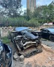 Mike Muchiri's wrecked vehicle