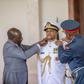 President William Ruto with late Chief of Defence Forces Francis Ogolla (right) and General Charles Kahariri on March 9, 2024