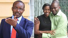 A collage of Lawyer Wahome Thuku and Esther Arunga & Quincy Timberlake